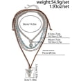 thumbnail image 6 of Western Necklaces Boho Layered Charm Necklace for Women Beaded Choker Ox-head Pendant Necklace Western Jewelry for Women Cowgirl Accessories, 6 of 7