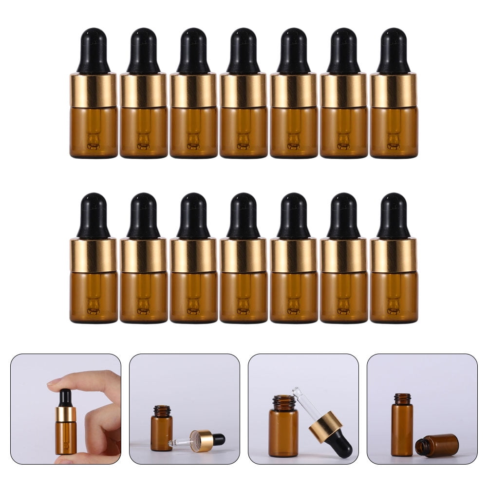 20pcs Small Glass Dropper Bottles for Essential Oils and Perfume Portable Empty Bottles for Travel