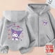 thumbnail image 3 of My Melody Kuromi Cinnamoroll Anime Sudadera con capucha Sanrio Niños Sudadera con capucha Otoño e Invierno Chaqueta con cremallera Linda ropa para padres e hijos, 3 of 5