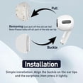 thumbnail image 3 of 4 Pairs Replacement Ear Tips for AirPods Pro and AirPods Pro 2 with Noise Reduction Hole, Non-Slip Soft Silicone Ear Tips for AirPods Pro and Fit in The Charging Case(XS/S/M/L), 3 of 6
