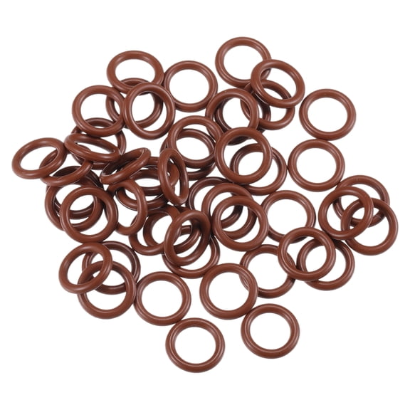 Unique Bargains Universal O Ring Seal Gasket Orings Seal Washer for Plumbing for Cars 6mm ID x 2mm CS Brown 50pcs