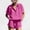 Hot Pink, variant on Lounge Wear Sets for Women Summer Button up Short Tracksuit Set Ladies Casual Loose Sets Short Sleeve Collared Top Elastic Waist Shorts with Pockets Comfy Leisure Suits Hot Pink XXL
