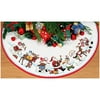A Merry Parade Tree Skirt Counted Cross-Stitch Kit, 45" Round