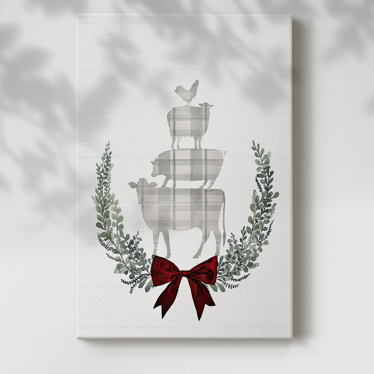 Yuletide Animals II- Gallery Wrapped Canvas