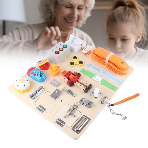 Sensory Developing Board, Developing Activity Board Locks Latches For Autistic Kids For Early Learning