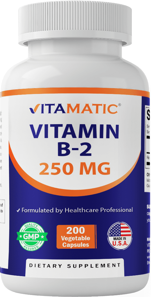(3 pack) Vitamatic Vitamin B2 250 mg 200 Capsules
