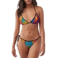 thumbnail image 1 of Fotbe Vibrant Parrot Splash Art Traje de Baño para Mujer de Dos Piezas – Bikini Sexy de Tirantes Tipo Halter con Diseño Triangular, 1 of 6