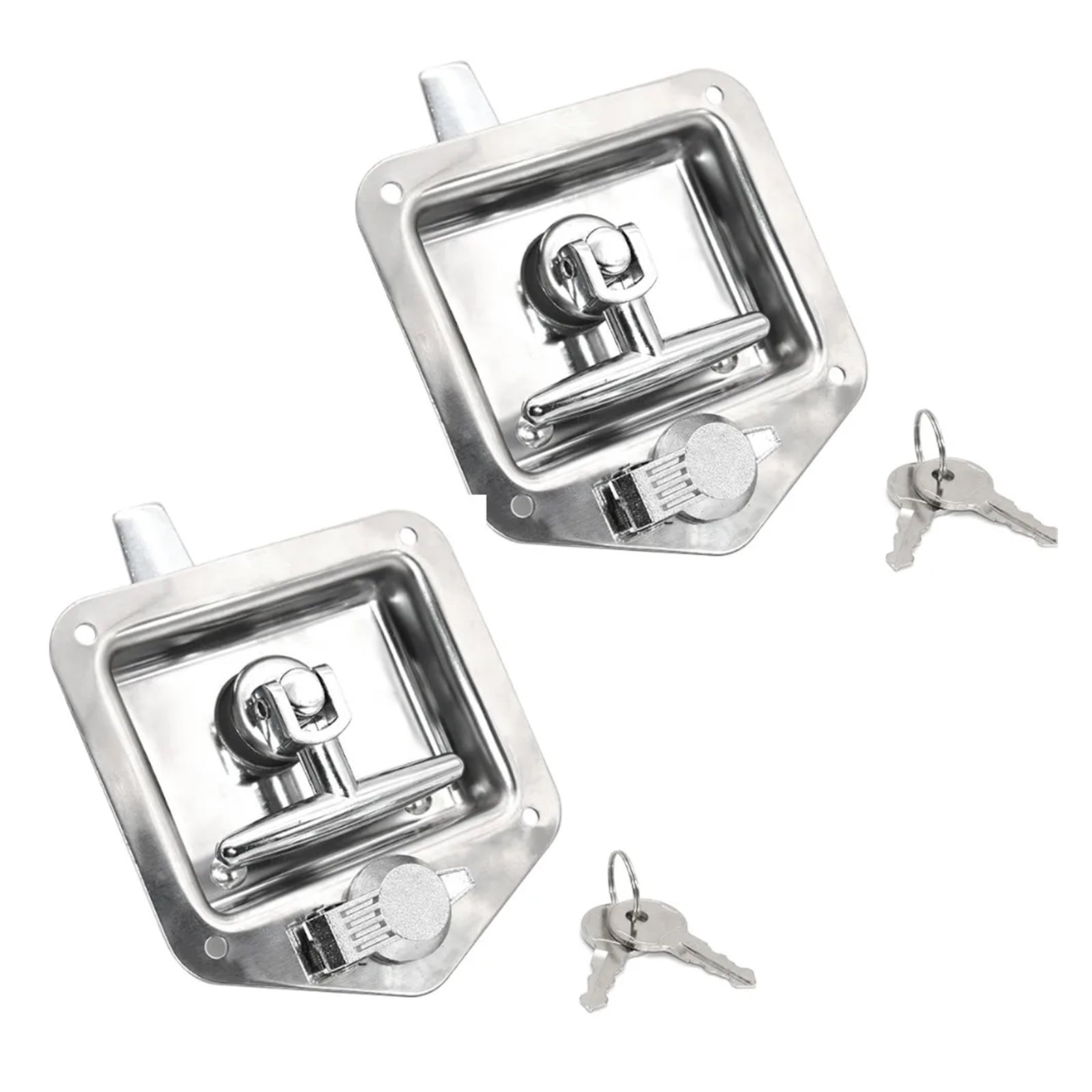 1/2Pcs Stainless Steel RV Yacht Door Lock Accessories T-toolbox Lock For Caravan Truck RV Accessories Camper Trailer ,Simple to Install