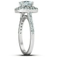 thumbnail image 2 of Pompeii 2 1/4 Ct Diamond Cushion Halo Engagement Ring 14k White Gold Lab grown (GH,VS), 2 of 6