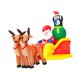 thumbnail image 5 of Papá Noel inflable navideño en trineo, decoración navideña, novedad, decoración iluminada para patio, exterior, jardín, hogar, 5 of 8