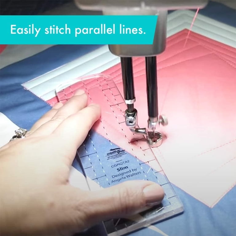 Creative Grids Machine Quilting Tool 4-Pack – Squiggy, Archie, Shorty, Slim Rulers For Quilting
