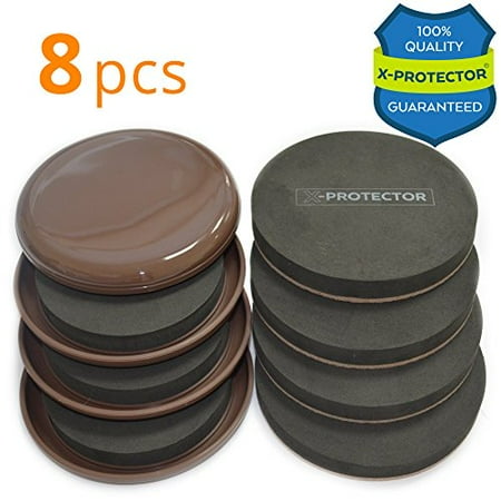 Furniture Sliders Kit 8 Pieces 4 3 4 Inch Carpet Sliders Felt
