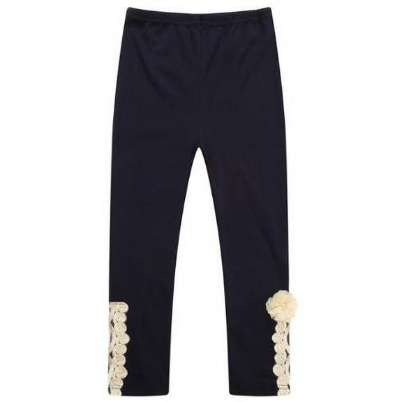 Girls' Knit Legging Pants with Lace Applique RH1620