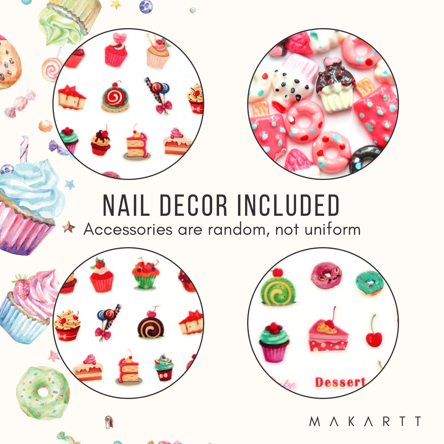 Makartt Glitter Poly Nail Gel Kit, 4 Color Nail Art Supplies Set with Builder Nail Extension Gel Gift Beauty Sets All-in-One Kit