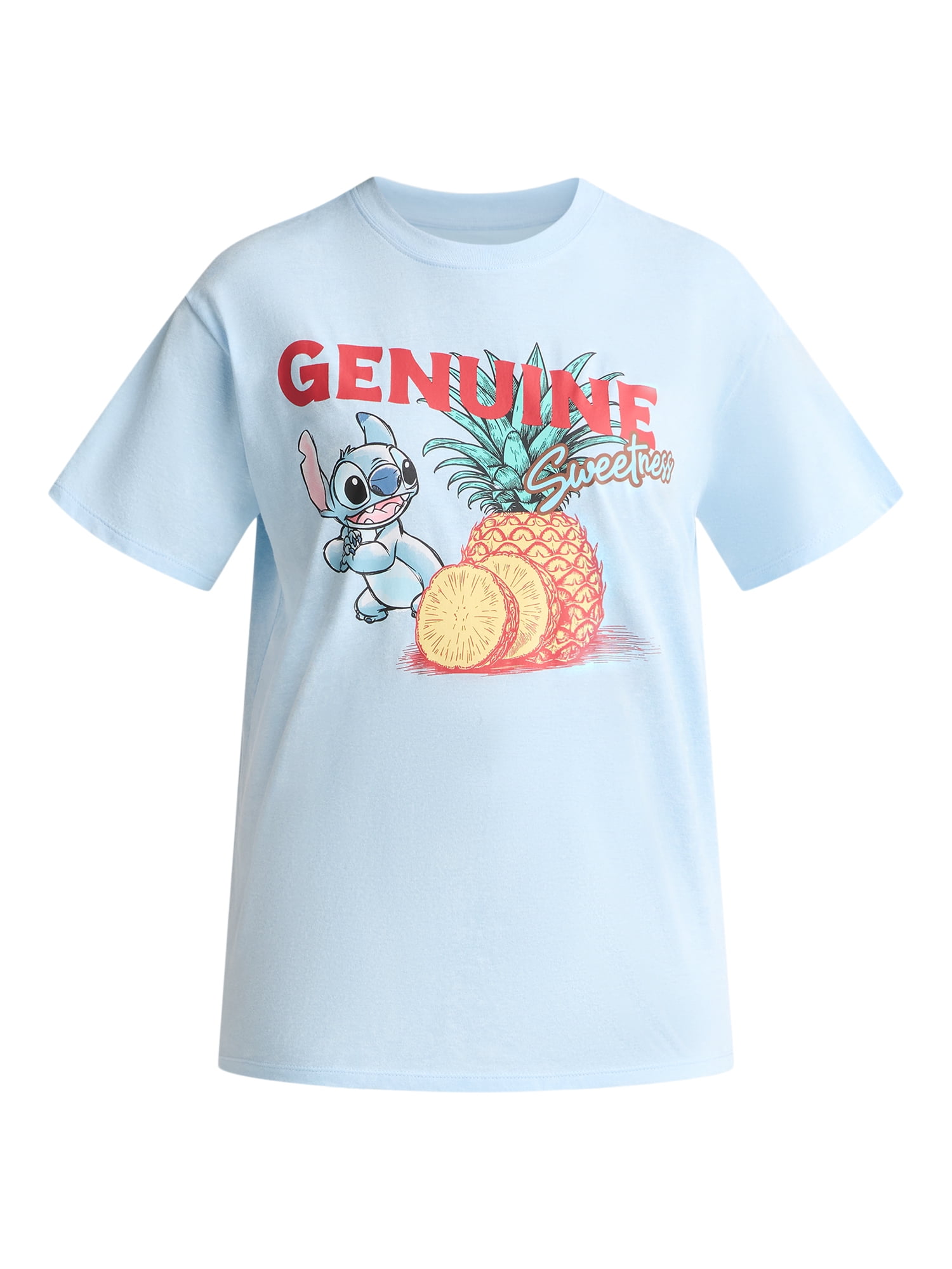 Disney Stitch Women’s Genuine Sweetness Graphic Tee, Sizes XXS-XXL