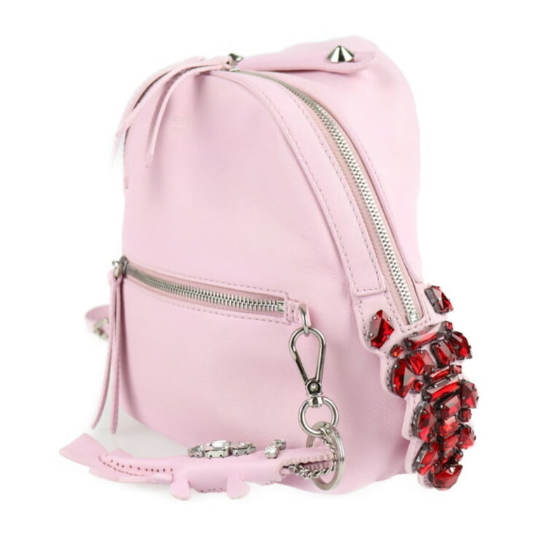 Fendi By the way Backpack 8BZ036  Crystal Pink with animal charm Fendi By the way Backpack 8BZ036 Crystal Pink with animal  main image 4