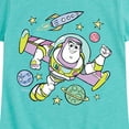 thumbnail image 3 of Disney - Buzz Space Collage - Toddler & Youth Girls Short Sleeve Graphic T-Shirt, 3 of 5