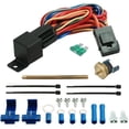 thumbnail image 2 of 25 Row Transmission Oil Cooler Electric Cooling Fan Fin Probe Thermostat Kit, 2 of 9