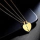 thumbnail image 5 of Broken Heart Necklace Women Men 316L Stainless Steel Best Friend BFF Foever Pendant 18k Gold/Rose Gold Plated Two Half Hearts Pendants Lover Couples J, 5 of 5