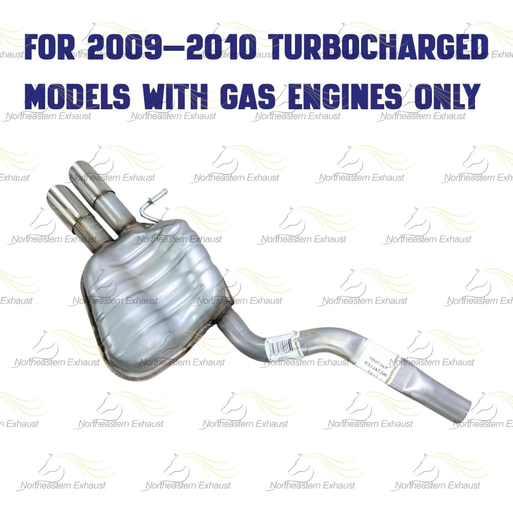 Northeastern Exhaust | Stainless Steel Rear Exhaust Muffler Fits 2005–2014 Volkswagen Jetta 2.5L & 2006–2010 Jetta 2.0L Turbo Sedan – Direct Fit
