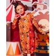 thumbnail image 3 of Oudiya Girls Long Sleeve Nightgowns Soft Print Pajamas Sleepwear Nighties for Kids 4-12, 3 of 7