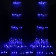 thumbnail image 1 of Luces de agua LED, luces de cortina de estrellas, iluminación exterior para vacaciones, proyecto de luces, cadena de luces, decoración navideña, luces de cascada de agua, 1 of 6