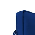 thumbnail image 2 of Jordan Manufacturing 45" x 22" Canvas Cobalt Blue Solid Rectangular Outdoor Deep Seating Chair Seat and Back Cushion with Ties and Welt, 2 of 9