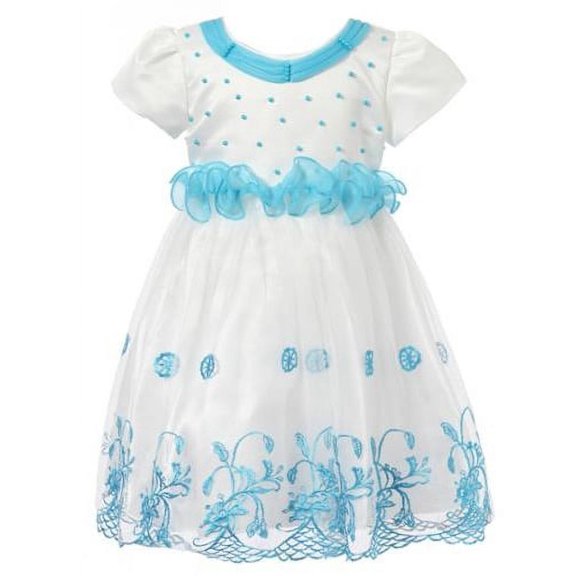 Richie House Girls' Dress with Flowers RH1388