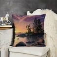 thumbnail image 6 of sunset trees rocks Linen toss pillowcase decoration pillowcase gifting preferred 20x20 inch cushion cover 2 sets sofa pillowcase sofa bedroom living room car, 6 of 7