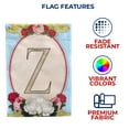 thumbnail image 5 of America Forever Spring Monogram Garden Flag Letter Z 12.5 x 18 inches Double Sided Vertical Outdoor, Yard, Lawn, Beautiful Floral Design, White, Red, Pink Roses, Summer Flower Garden Flag, 5 of 5