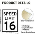 thumbnail image 2 of Speed Limit 16 Sign White Black Metal Sign Street Sign 7.8x11.8 Inch, 2 of 4