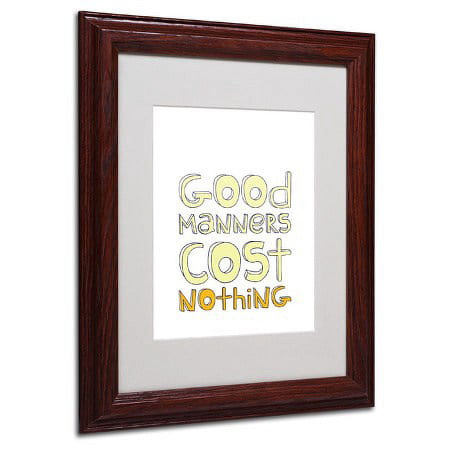 Trademark Fine Art "Good Manners II" Canvas Art by Megan Romo, Wood Frame