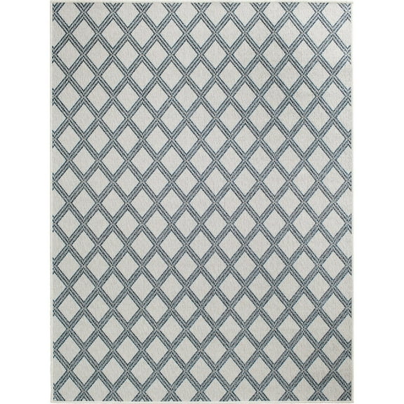 Loomaknoti Hampton Azerianz Ivory Area Rug 5'3" x 7'7" Outdoor Polypropylene Raea Rug