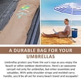 thumbnail image 4 of Beach Umbrella Bag - Waterproof & Foldable Beach Bag for Umbrellas with Wide Padded Shoulder Strap & Molded Carry Handle - Tan, 4 of 4