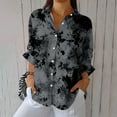 thumbnail image 4 of Enjoytime Women's Tops Vintage Print Long Sleeve Collared Button Down Shirt Business Casual Plus Size Blouses, 4 of 6