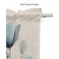 thumbnail image 5 of Tulip Butterfly Kitchen Valances for Windows Farmhouse Linen Window Valance Curtain for Living Room Window Treatment Vintage Spring Botanical Flowers Floral Valance Rod Pocket Topper, 54 x 18 Inch, 5 of 6