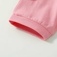 thumbnail image 5 of Siilsaa School Girl Outfit Girl Summer Outfit Letter Short Sleeve T-Shirt Tops and Flared Pants Clothes Pink,18M, 5 of 6