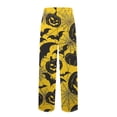thumbnail image 2 of Domuza Halloween Pajama Pants for Men Casual Elastic Waist Drawstring Horror Funny Graphics Pjs Trousers Relaxed Fit Cute Wide Leg Lounge Sleepwear L, 2 of 5