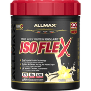 ALLMAX Nutrition ISOFLEX Whey Protein Isolate Powder, 27g Protein, Vanilla, 425g, 14 Servings