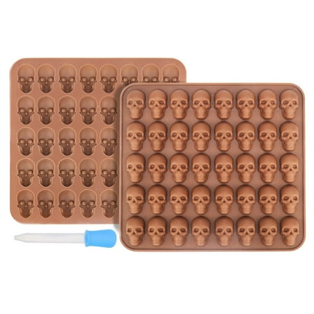 

KUNPENG Silicone Skull Candy Molds Jelly Pudding Mould Mini Skull Chocolate
