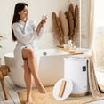 thumbnail image 4 of Costway 20L Bathroom Towel Warmer Bucket with Fragrance Holder & LED Display White, 4 of 10