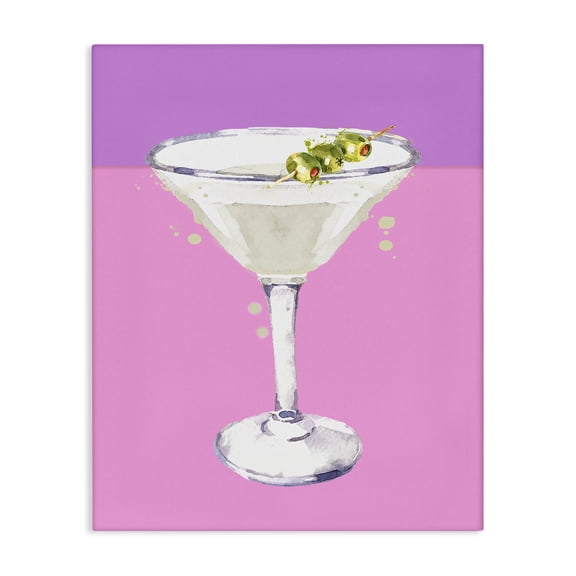 Stupell Industries Contemporary Bright Olive Martini Canvas Art, 16 x 20, by Susan Jill