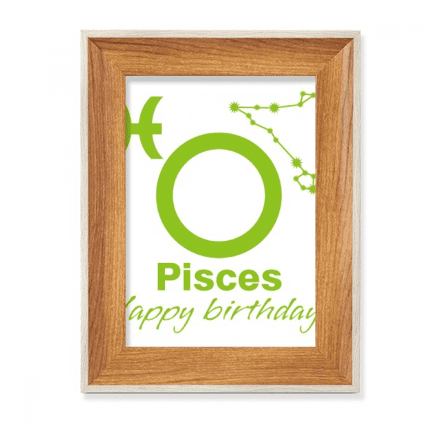 Piscis estádestinado al cumpleaños. Escritorio Marco de fotos de madera Pantalla Imagen Arte Pintura Múltiples conjuntos