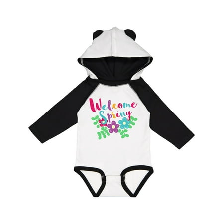 

Inktastic Welcome Spring with Flowers Gift Baby Boy or Baby Girl Long Sleeve Bodysuit