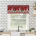 thumbnail image 4 of Goory 1-Piece Rod Pocket Kitchen Valance Christmas Short Curtain Cafe Tier Bathroom Scarf Xams Window Curtain Slot Top Window Drape Christmas Short Curtain K W:91"x H:22", 4 of 5