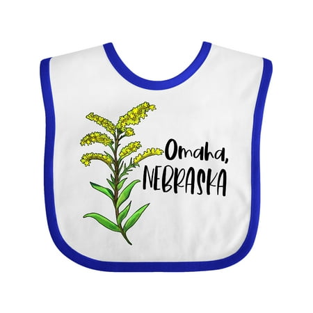 

Inktastic Omaha Nebraska Goldenrod Flower Gift Baby Boy or Baby Girl Bib
