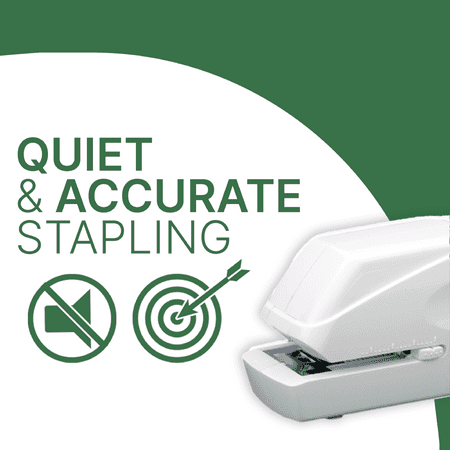 EcoElectronix EX-25 Automatic Electric Stapler, White