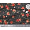 thumbnail image 2 of Soimoi Viscose Chiffon Fabric Check,Leaves & Rose Flower Print Fabric by The Yard 42 Inch Wide, 2 of 3
