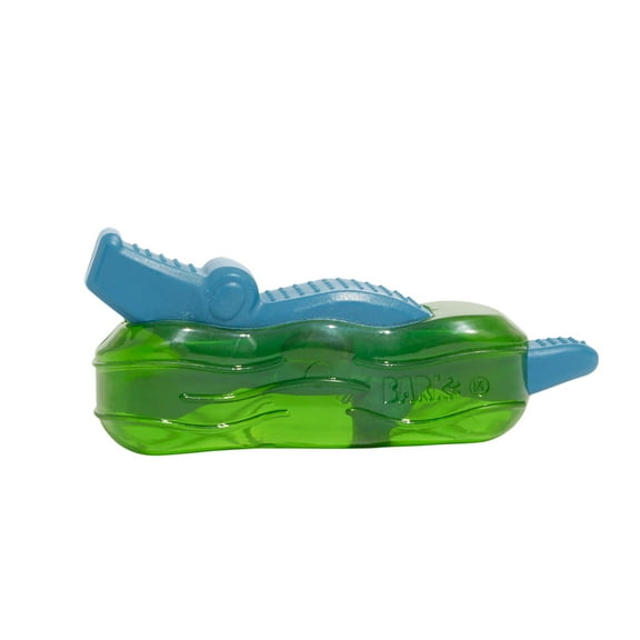 BARK Super Chewer Crocness Monster Blue Green Crocodile Rubber Dog Toy M