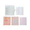 thumbnail image 1 of Aqestyerly Vertical Deposit Savings This Three-Hole Iron Clip Storage Album Pvc Loose-Leaf Book Small Card Book 2Pc Savings Clip Gift Cash Savings Notebook, 1 of 6